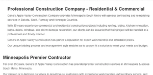 Gene's of Apple Valley Construction, Inc.