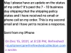 Never received items, no response from company